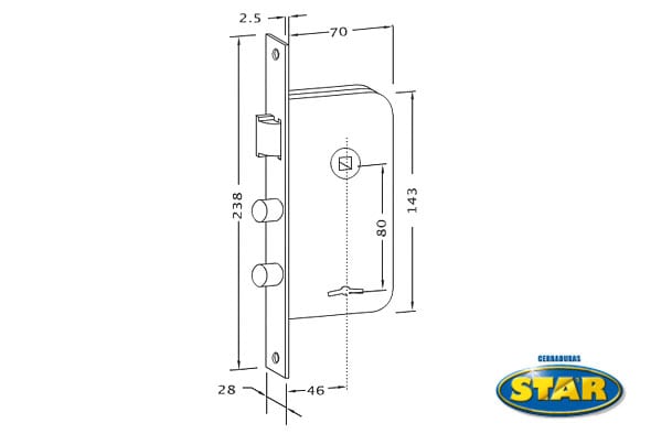 Cerradura Star 810HZ - Imagen 3