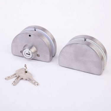 cerradura para vidrio